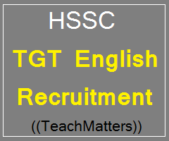 image : HSSC TGT English Recruitment 2022 @ TeachMatters.in