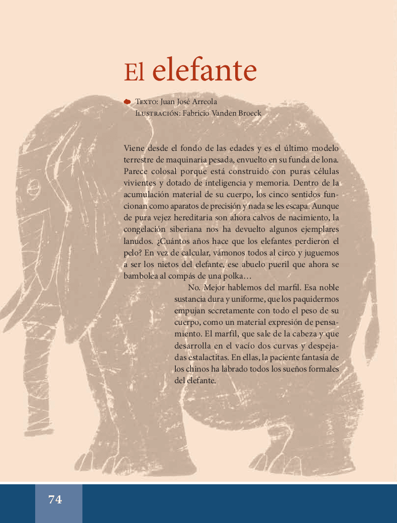 El elefante - Español Lecturas 6to 2014-2015 
