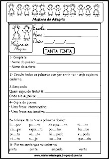 Poesia Poesia Tanta tinta para imprimir