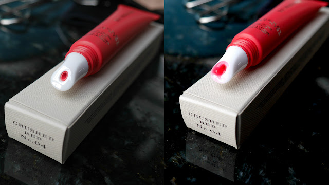 burberry first kiss fresh gloss lip balm crushed red swatch review