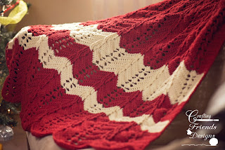  Classic Cable Chevron Afghan