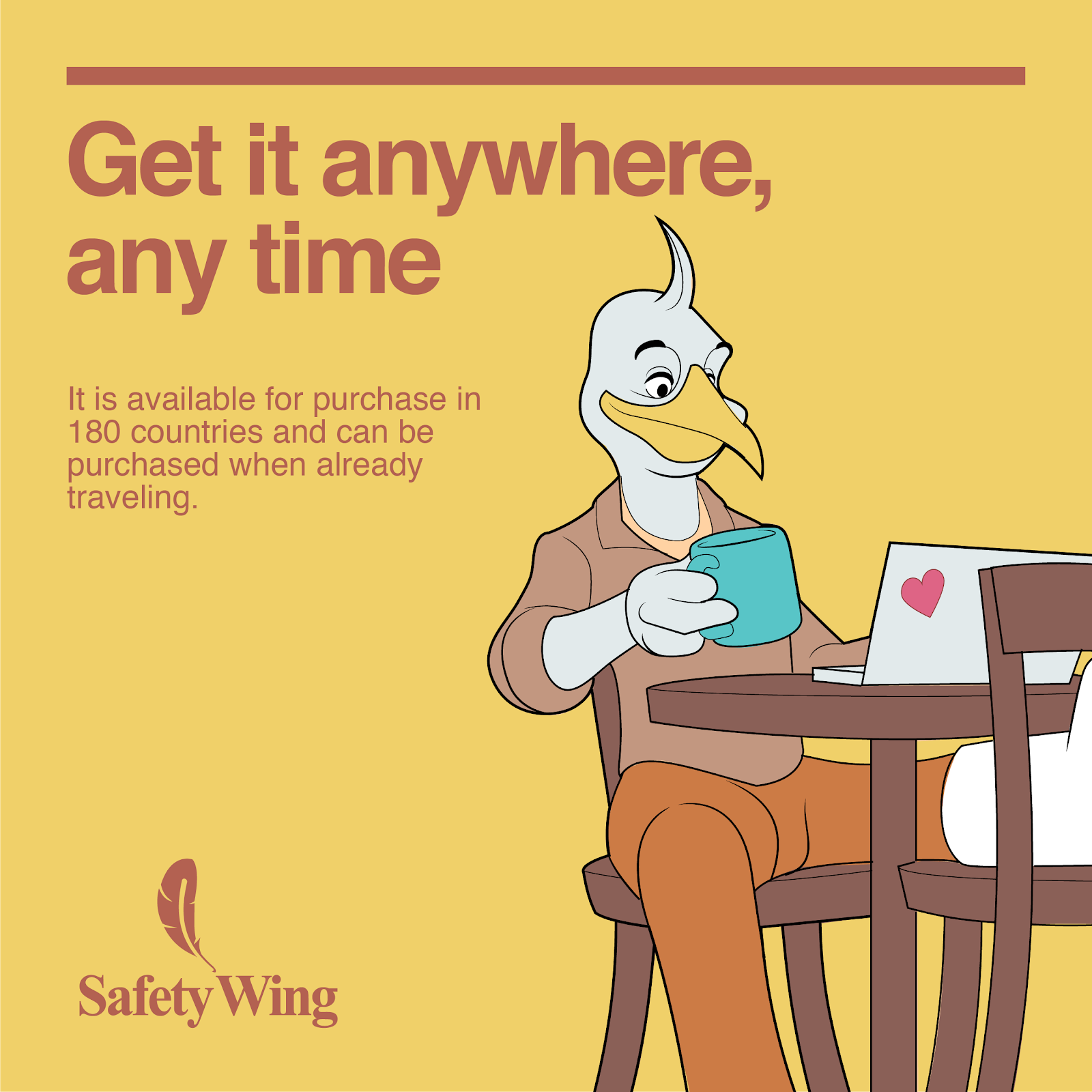 Wide coverage of SafetyWing Travel Insurance