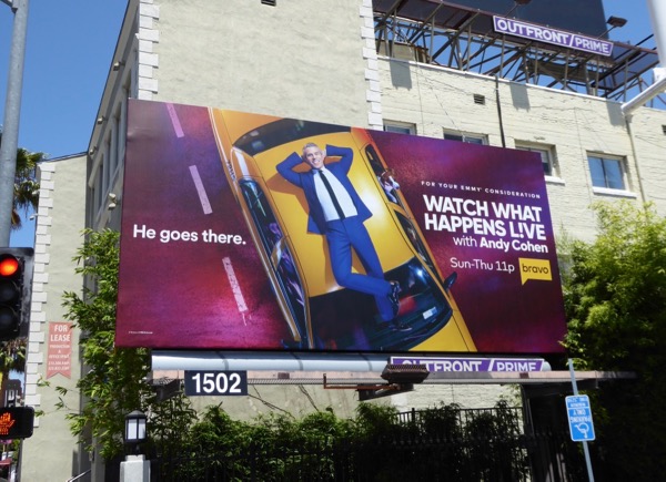 Watch What Happens Live Emmy consideration billboard Sunset Strip Watch What Happens Live Emmy fyc billboard