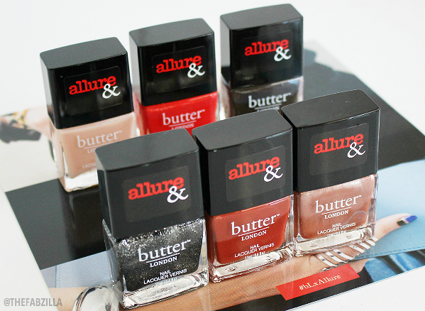 allure and butter london arm candy nail polish collection, swatch, review, giveaway, fall 2015 nail polish collection