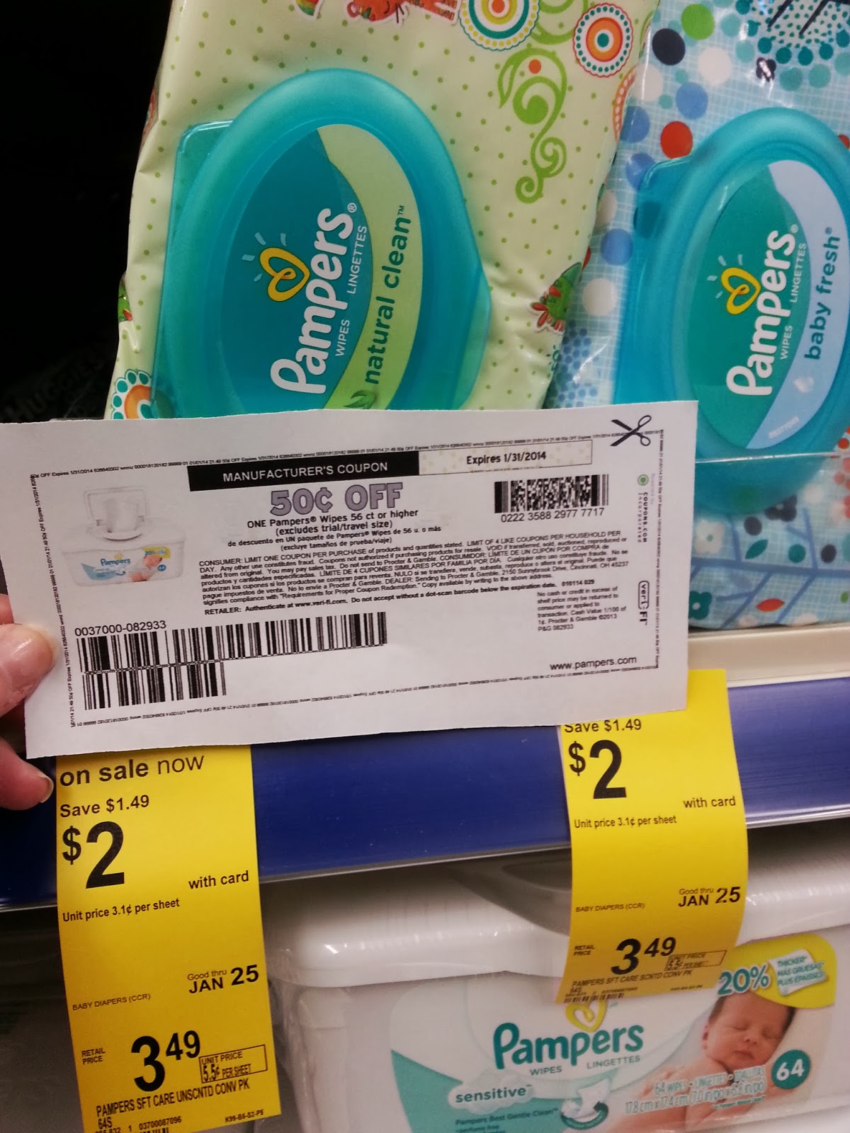 Savealotmom 1.50 Pampers Wipes (5664 ct wipes) at Walgreens