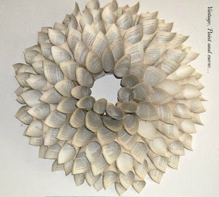 Vintage, Paint and more... diy book page wreath tutorial