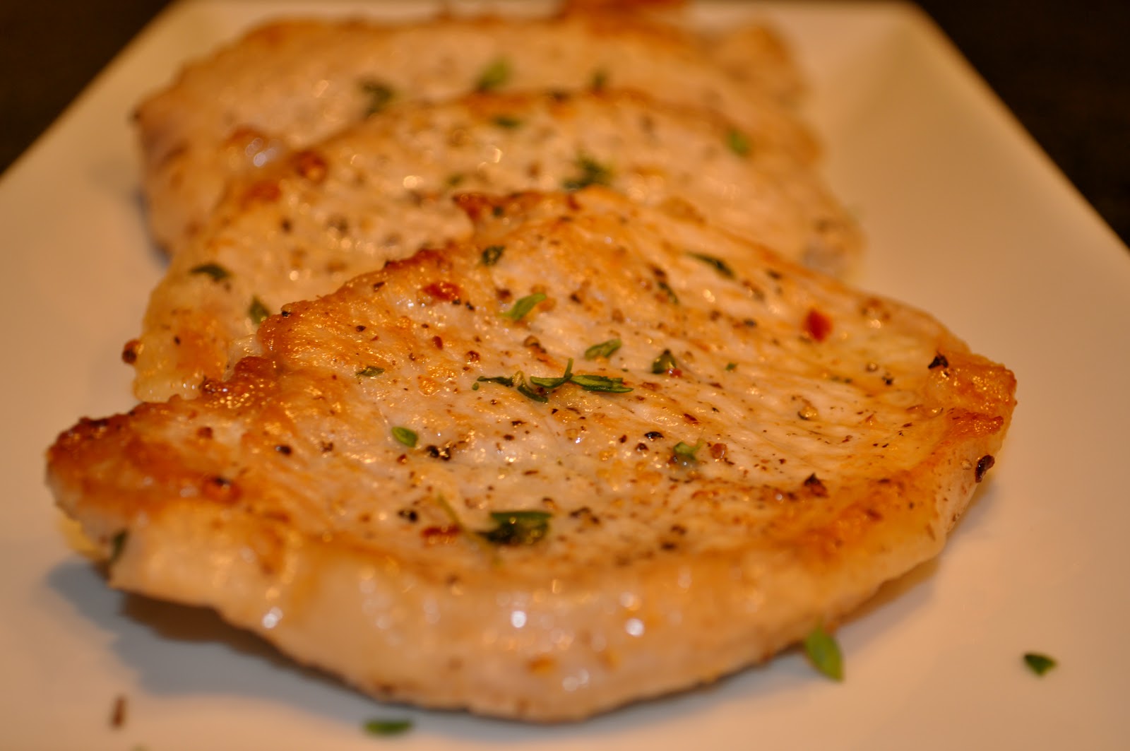 One Classy Dish Pork Loin Chops with Apple Cider & Thyme