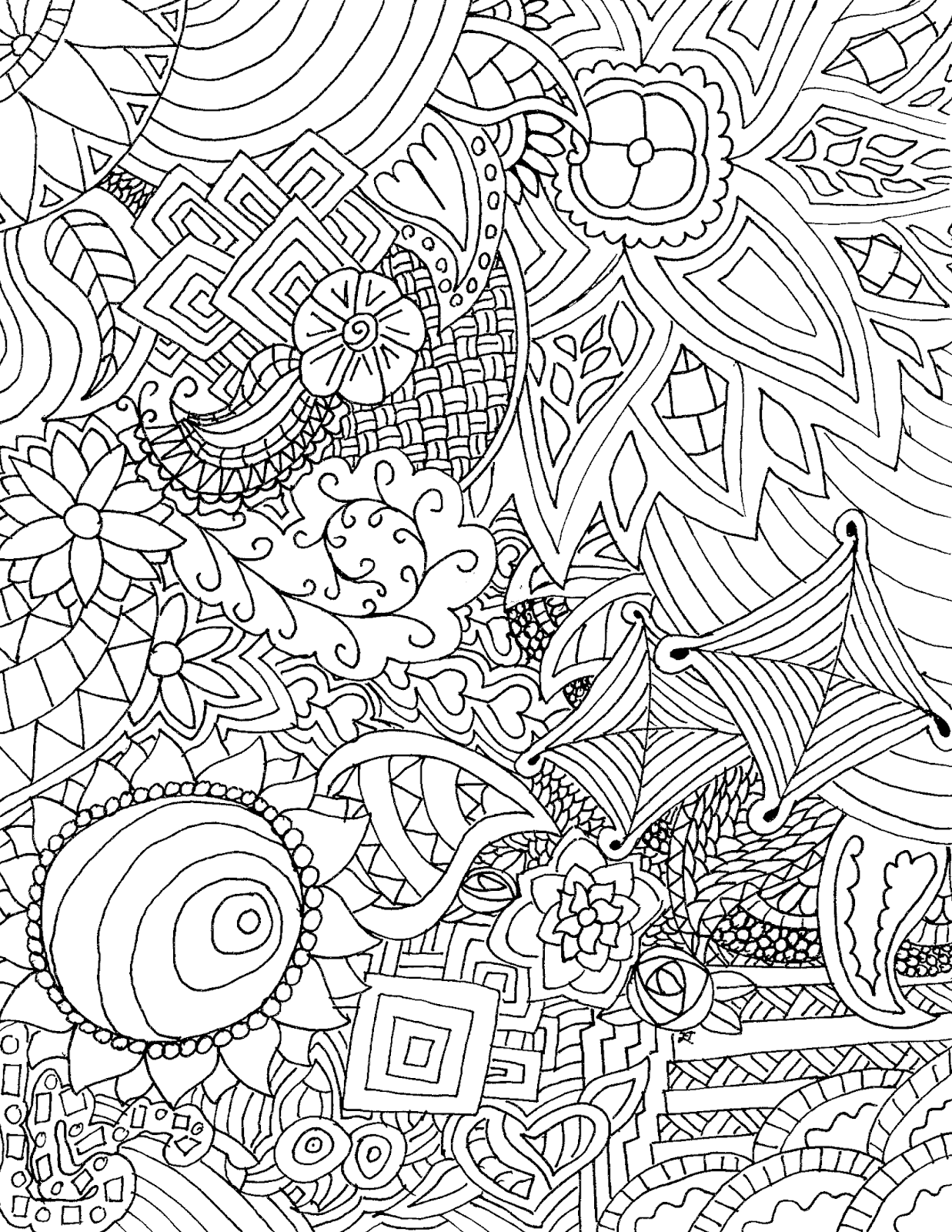 Robin's Great Coloring Pages: Zentangles to Color part 3