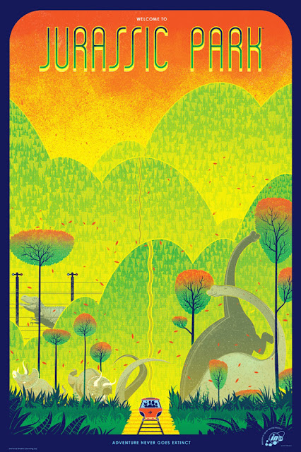 Mondo - Jurassic Park Screen Print by Kevin Tong