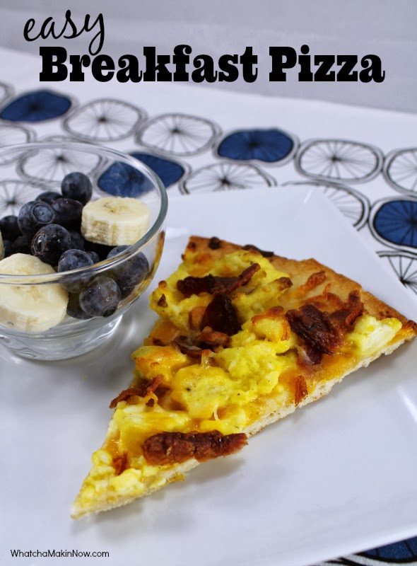 Easy Breakfast Pizza with Ham, Egg and Cheese
