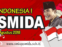Design Banner 17 Agustus Dirgahayu Republik Indonesia SMK Yasmida