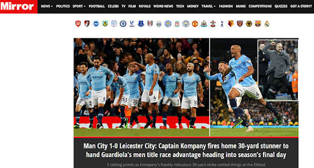Man City thắng nhờ "siêu phẩm thập kỷ": Báo Anh đặt cửa vô địch lẫn ăn 3 Man City thắng nhờ "siêu phẩm thập kỷ": Báo Anh đặt cửa vô địch lẫn ăn 3