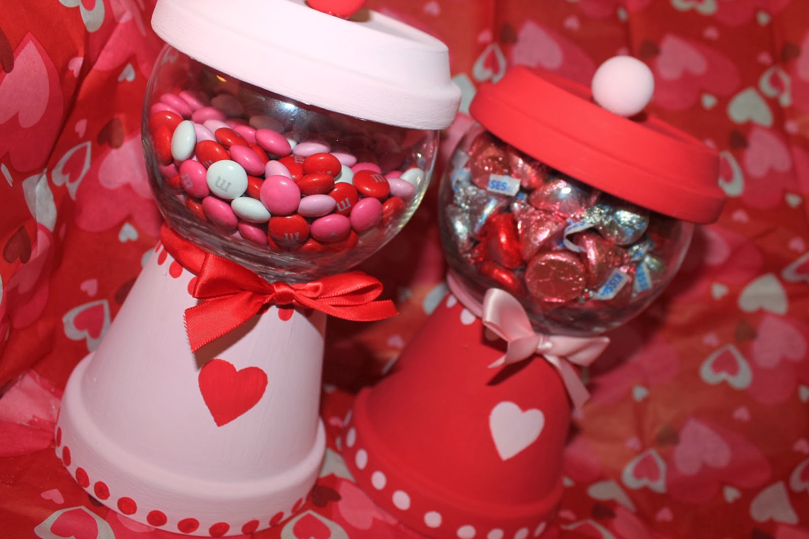 Nayeli's Crafts The Creative Spot Valentines Day Clay Pot Candy Dispenser
