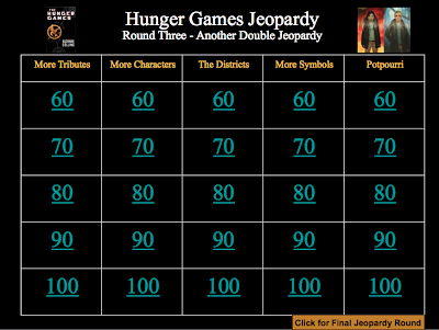 "The Hunger Games" Review Game - Get 3 rounds (75 questions) in one download.
