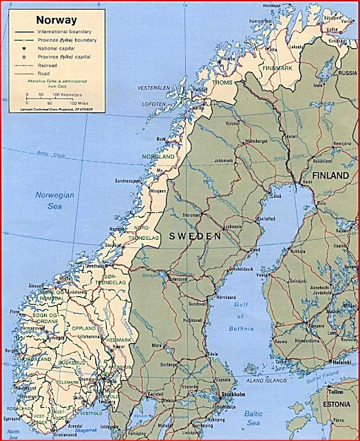 image: Norway Political Map