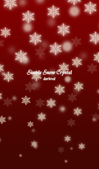 Simple Snow Crystal darkred *
