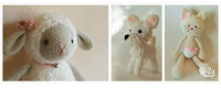 amigurumis de gi-zu crochet oveja, perro, gato amigurumi