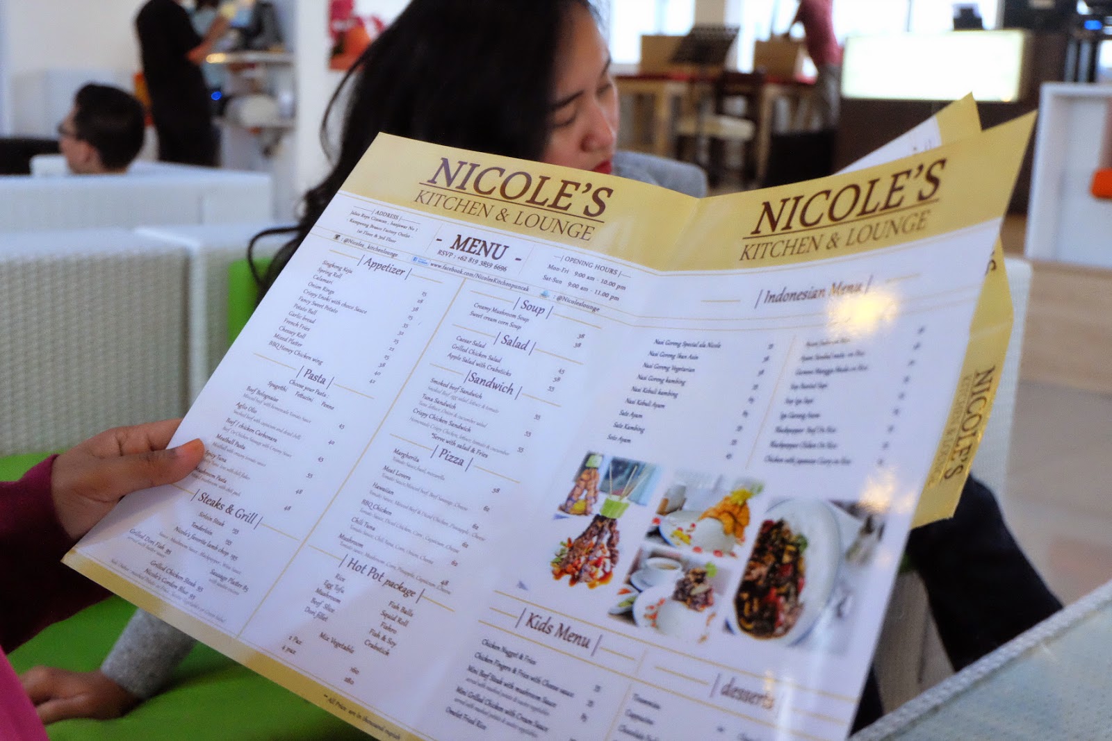 menu makanan di nicole's kitchen