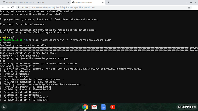 Crouton install Ubuntu Chromebook