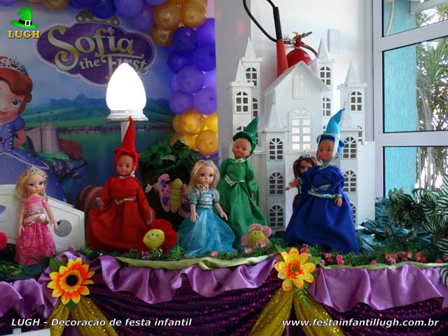 Decoração de aniversário tema da Princesa Sofia Decoração de aniversário tema da Princesa Sofia