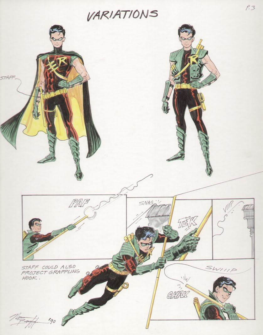The Dork Review Breyfogle's Tim Drake's Robin Costume Concepts