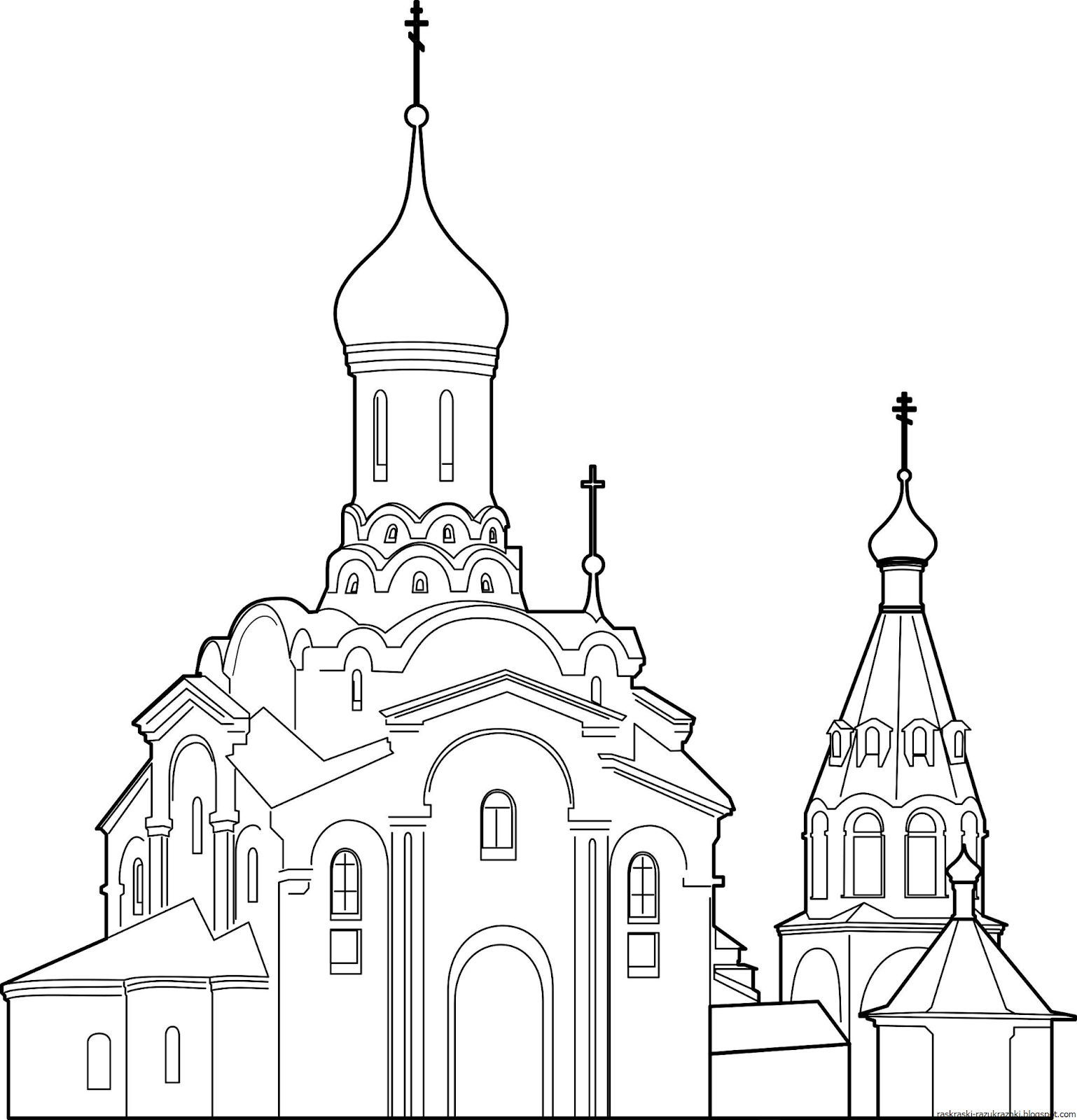 Церковь Раскраска Для Детей
