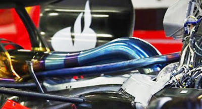 FERRARI SF70H 2017 - I condotti in uscita dalla valvola wastegate erano orizzontali