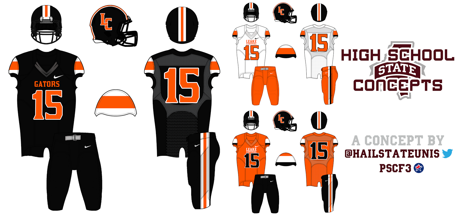 Mississippi High School Football Helmets: Leake Central