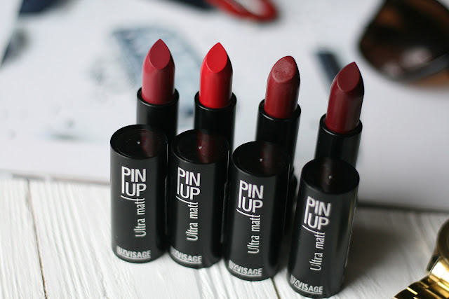 Luxvisage Pin up ulta matt: 508 Lolita, 510 Scarlett, 511 Dita и 512 Naomi