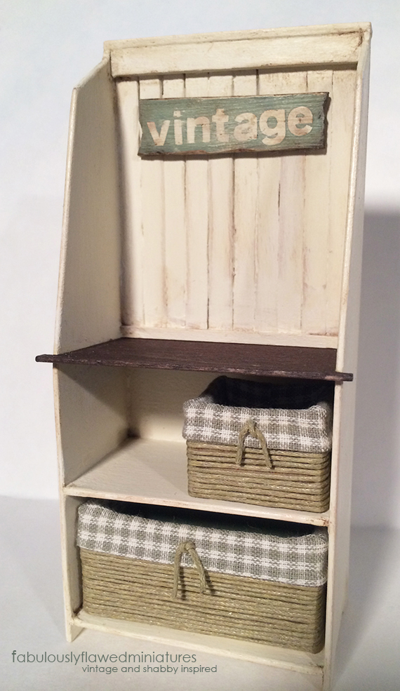 Fabulously Flawed Miniatures Free Standing Wood Shelf…
