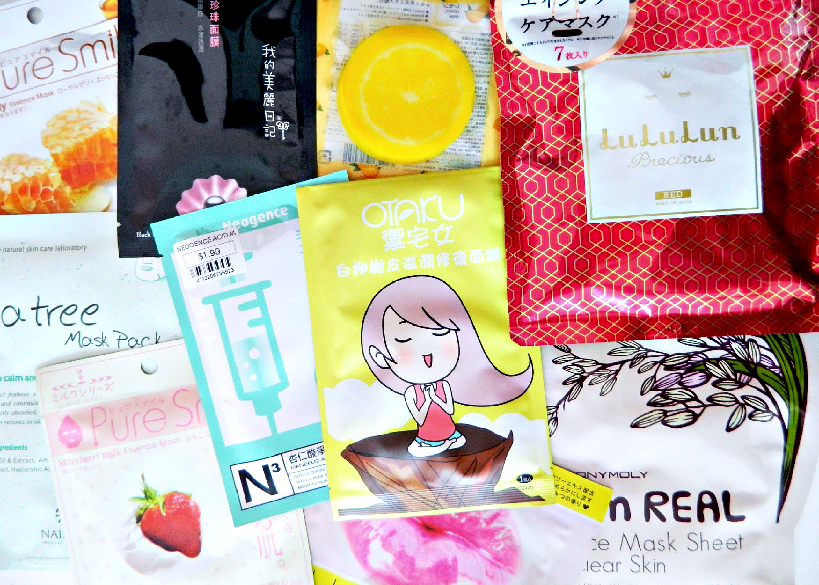 face it japanese korean sheet mask haul 8 bit blossom japanese face mask sheet