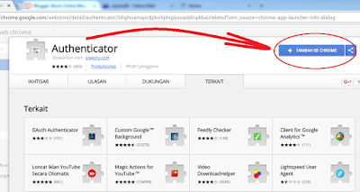 Add on Google Authenticor ke Chrome Add on Google Authenticor ke Chrome