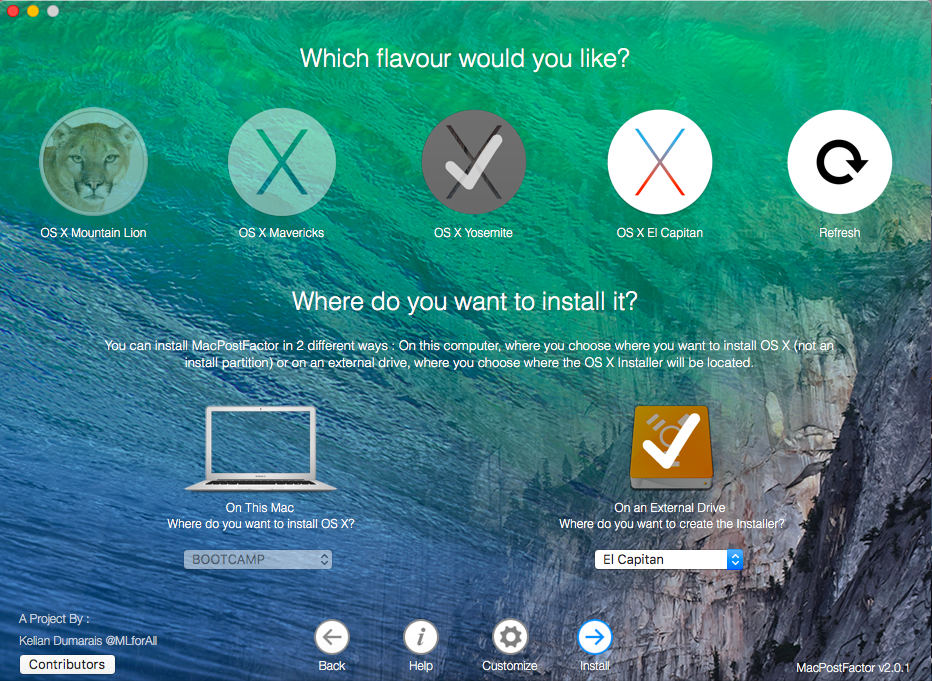 Macpostfactor el capitan software