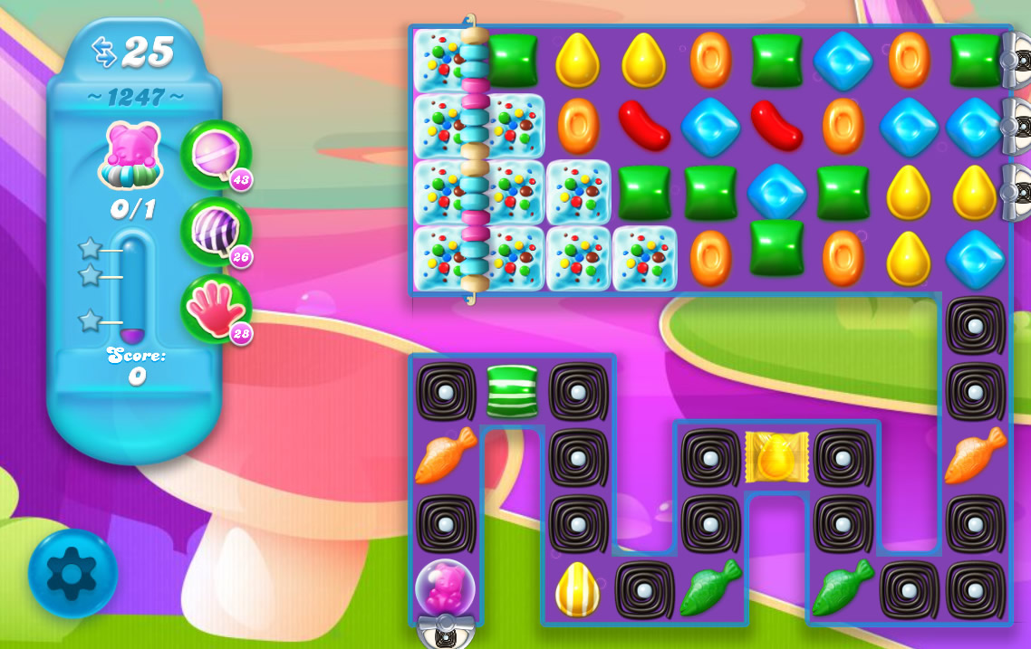 Candy Crush Soda Saga level 1247 Candy Crush Soda Saga level 1247