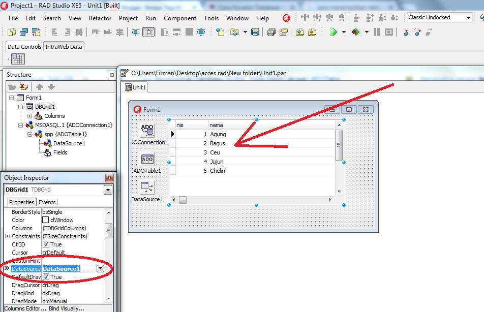 Cara Menampilkan Database Mysql Pada Delphi Dengan Adotable | Ilmu Andoid