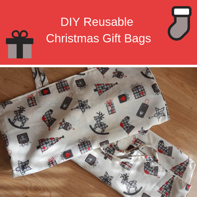 DIY Reusable Christmas Gift Bags Keeping it Real
