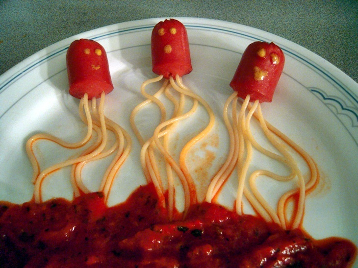 The Podanys to our world Spaghetti Hot Dogs