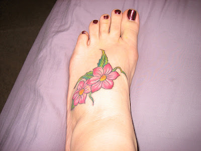Flower girls tattoos on ankle
