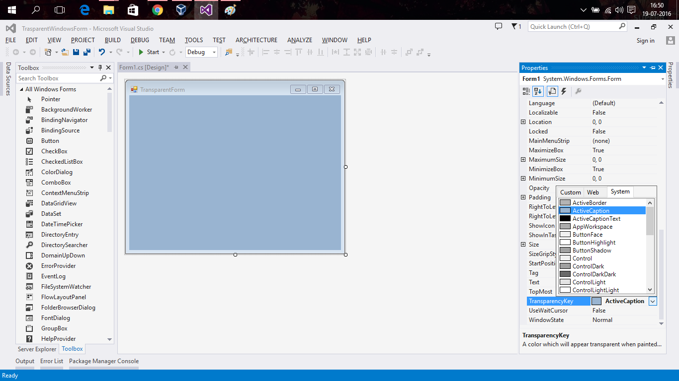 Crazy Stupid Creating Transparent Forms C