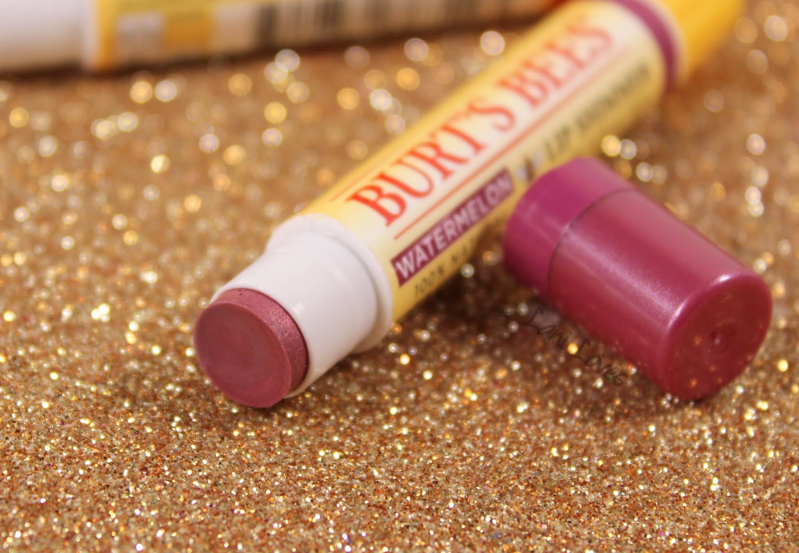 Burt's Bees Kissable Colour Set Rhubarb and Watermelon Lip Shimmers