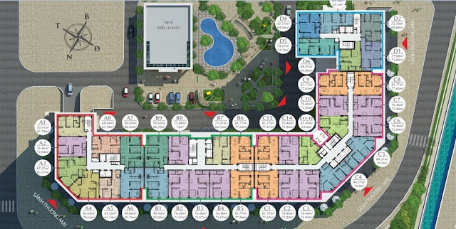 Mặt bằng điển hình căn hộ Eco City Long Biên Mặt bằng điển hình căn hộ Eco City Long Biên