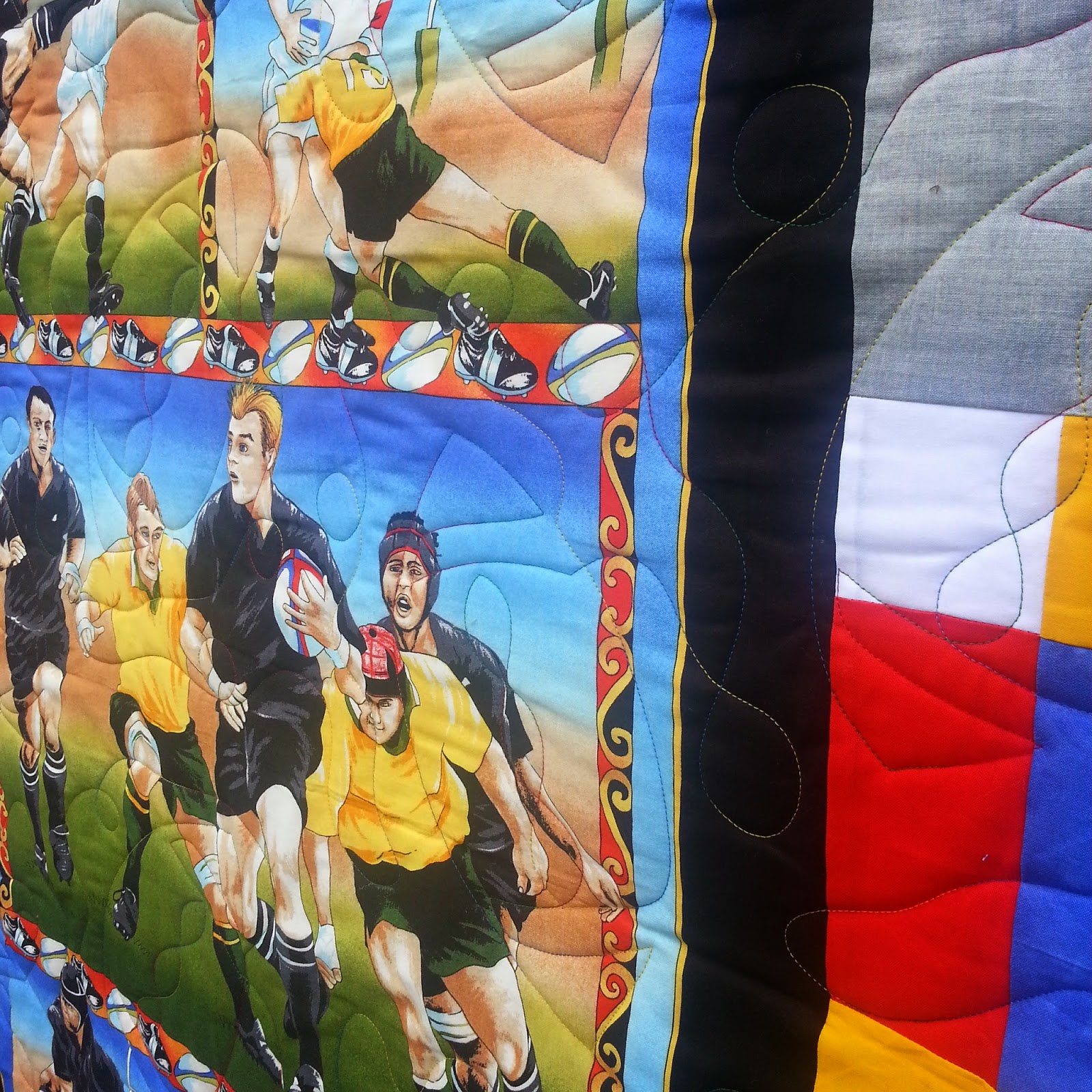 Darvanalee Designs Studio Football anyone Quilt 74