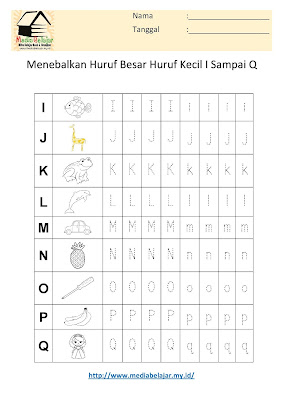 Menebalkan Huruf Besar dan Huruf Kecil I Sampai Q