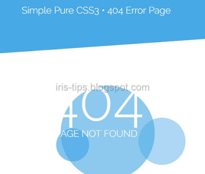 Tạo Trang báo lỗi 404 đơn giản bằng CSS3 cho Blogger