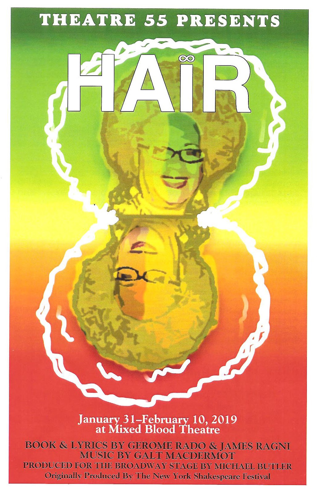 Cherry and Spoon "Hair" by Theatre 55 at Mixed Blood Theatre