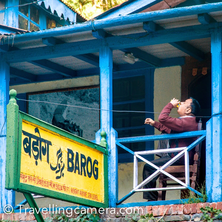 Few weeks back I was at Barog Railway station around Solan region of Himachal Pradesh, and got to know that this beautiful railway station has some guest rooms which can be booked through IRCTC website. It was amazing to explore that beautiful Himalayan railway stations have guest-houses to spend quality time around natural beauty. Railway station at Barog is one of the most beautiful station on Shimla-Kalka railway line. This region is one of the most beautiful hilly station around Solan and that's one of the main reason that people come to this place for picnic or a ride in toy train from Solan/Shimla. There are few rooms in this railway station which are facing a water stream. Are you wondering that how a stay on railway station can be interesting? Let me clear few basic doubts - only 3 trains cross this railway station in a day and everyone likes to see these toy trains crossing through Barog station :). Can you visualize a slow moving train through hills of Himachal Pradesh? But that's not enough. Even if there is no noise, why someone should spend 1/2 night(s) here? Definitely this place is for explorers and folks who love being around nature. It's very peaceful place surrounded by pine forests and high hills.