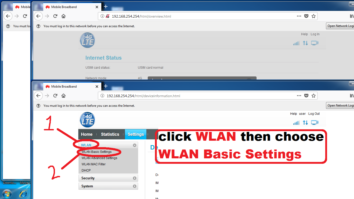 tecmykel How to change WIFI password of Globe B315s936 LTE modem.
