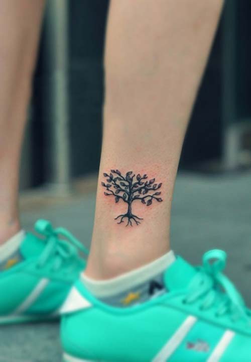 ankle tree tattoo ayak bileği ağaç dövmesi ankle tree tattoo ayak bileği ağaç dövmesi