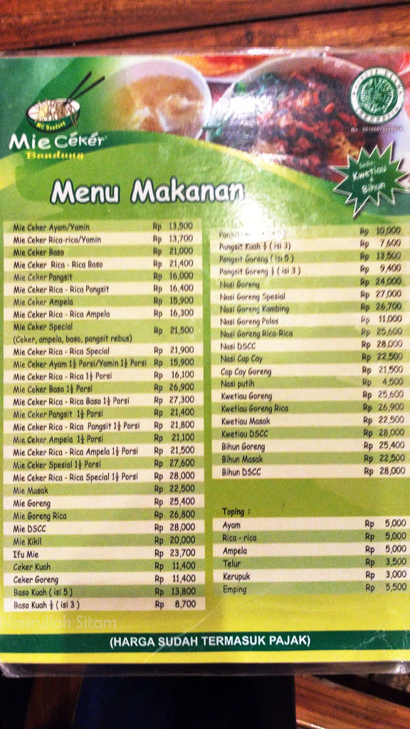 Kuliner Mie Ceker Bandung di Jogja