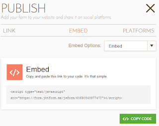 Copas code html tersebut ke dalam website atau blog